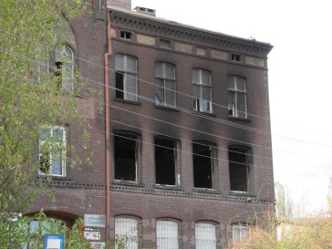 Budynek po pożarze